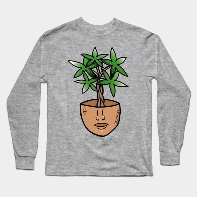 Money Tree Plant Person Long Sleeve T-Shirt by Tenpmcreations